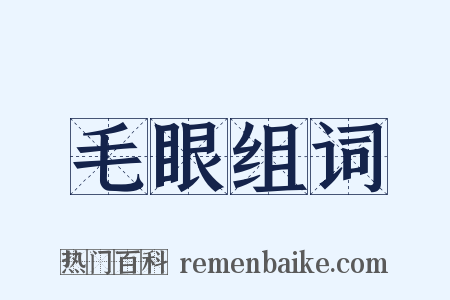 毛眼组词是什么意思的图片